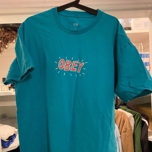 Blue Obey Sketchy T-shirt